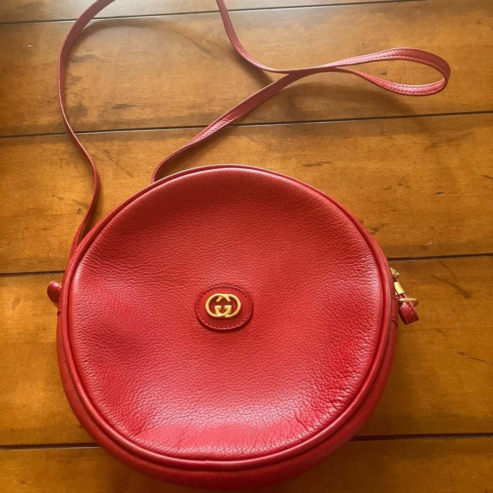 Red Gucci Crossbody Canteen Purse
